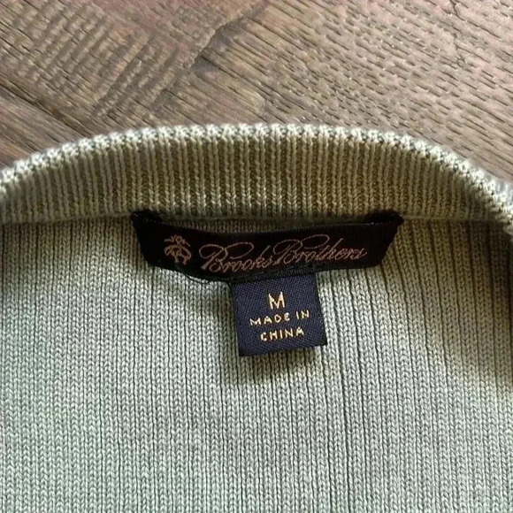 🔥Brooks Brothers🔥 | Sea foam  green button up cardigan with flowers - Picture 6 of 9